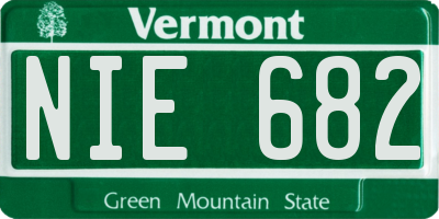 VT license plate NIE682