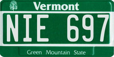 VT license plate NIE697