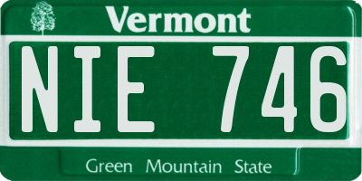 VT license plate NIE746
