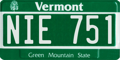 VT license plate NIE751