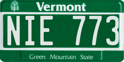 VT license plate NIE773