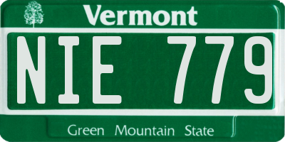 VT license plate NIE779