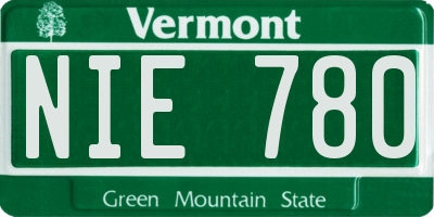 VT license plate NIE780