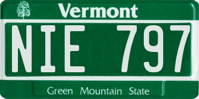 VT license plate NIE797