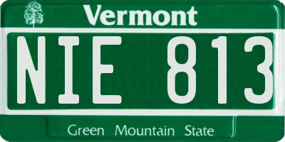 VT license plate NIE813
