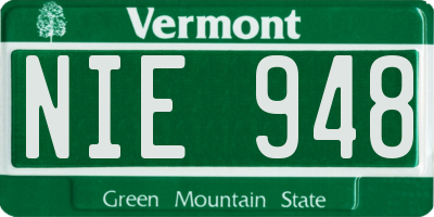 VT license plate NIE948