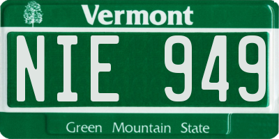 VT license plate NIE949