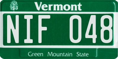 VT license plate NIF048