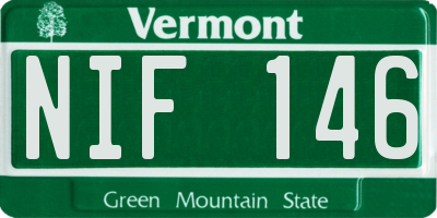 VT license plate NIF146