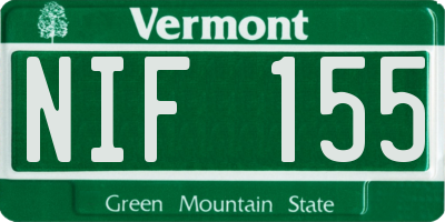 VT license plate NIF155