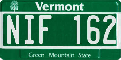 VT license plate NIF162