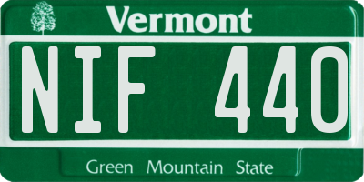 VT license plate NIF440