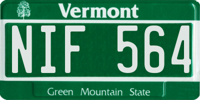 VT license plate NIF564