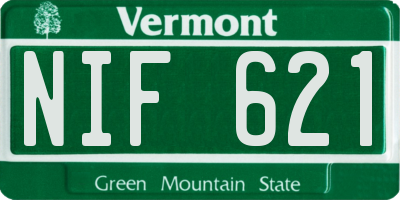 VT license plate NIF621
