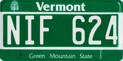 VT license plate NIF624