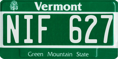 VT license plate NIF627