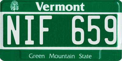 VT license plate NIF659