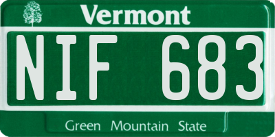 VT license plate NIF683