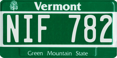 VT license plate NIF782
