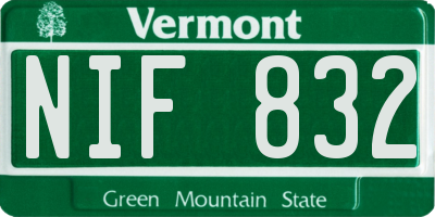 VT license plate NIF832
