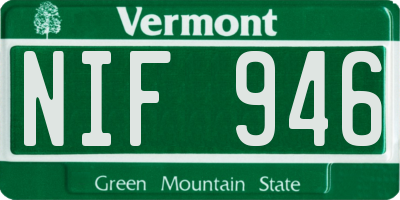 VT license plate NIF946