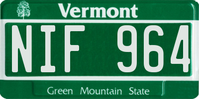 VT license plate NIF964