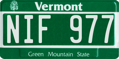 VT license plate NIF977