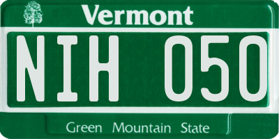 VT license plate NIH050