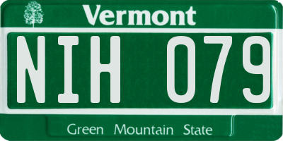 VT license plate NIH079