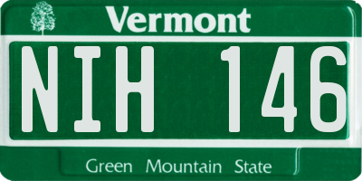 VT license plate NIH146
