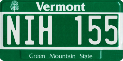 VT license plate NIH155