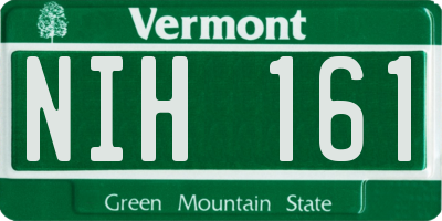 VT license plate NIH161