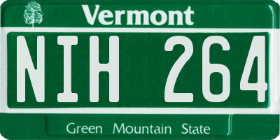 VT license plate NIH264