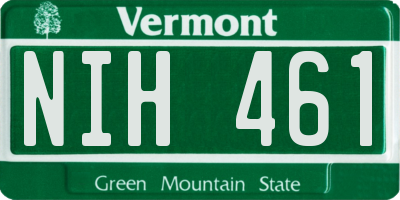 VT license plate NIH461