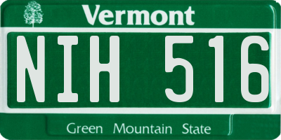VT license plate NIH516