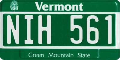 VT license plate NIH561