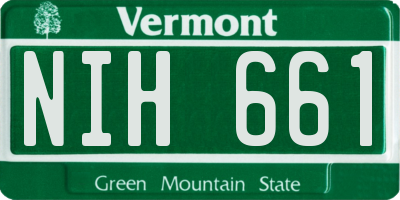 VT license plate NIH661