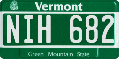 VT license plate NIH682
