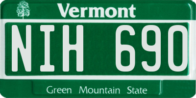 VT license plate NIH690