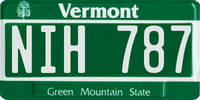 VT license plate NIH787
