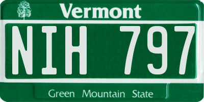 VT license plate NIH797