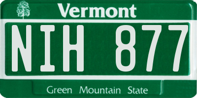 VT license plate NIH877