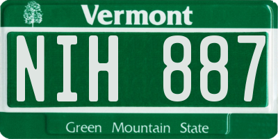 VT license plate NIH887