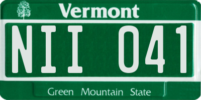 VT license plate NII041