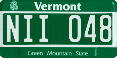 VT license plate NII048