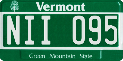 VT license plate NII095