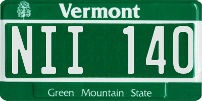 VT license plate NII140