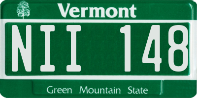 VT license plate NII148