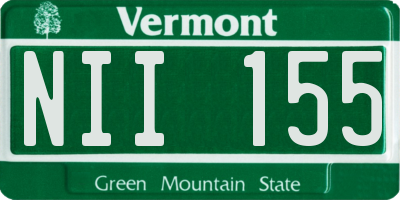VT license plate NII155