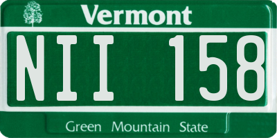 VT license plate NII158